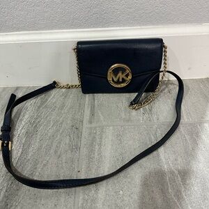 Michael Kors clutch/cross body - Navy Blue
